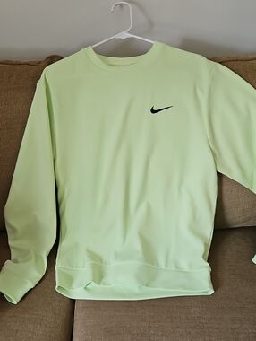 Nike Light Green Crewneck Sweatshirt with Black Swoosh